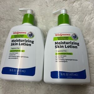 Lot 2-Walgreens Moisturizing Skin Lotion Fragrance Free 16 FL OZ